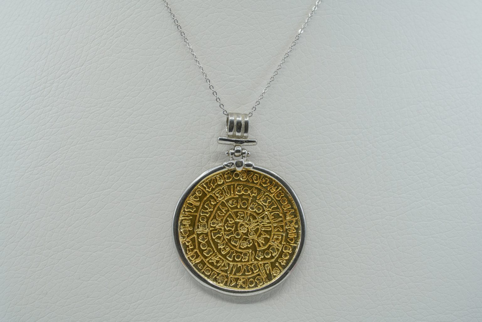 14K Solid Yellow Gold Aztec Calendar Pendant Sun Medal Necklace Charm 2.6 g  | eBay